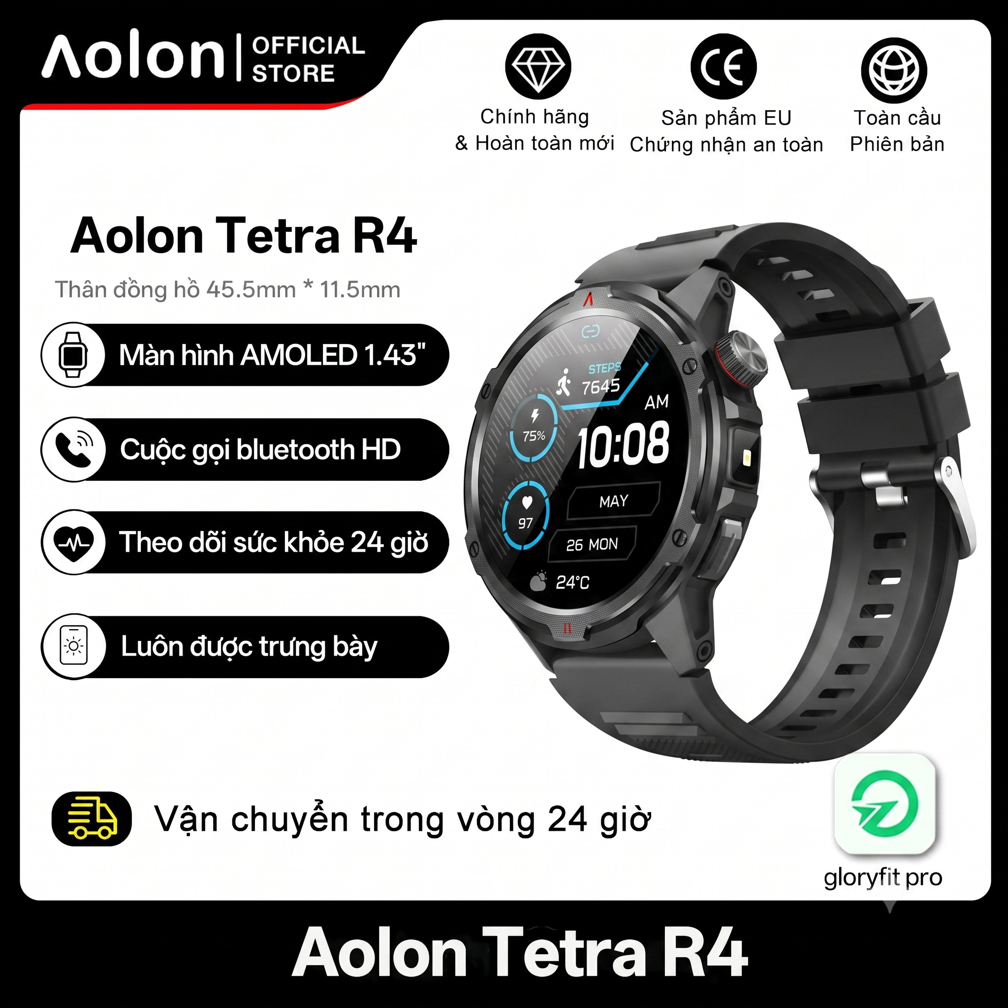 AOLON TETRA R4 màu Đen